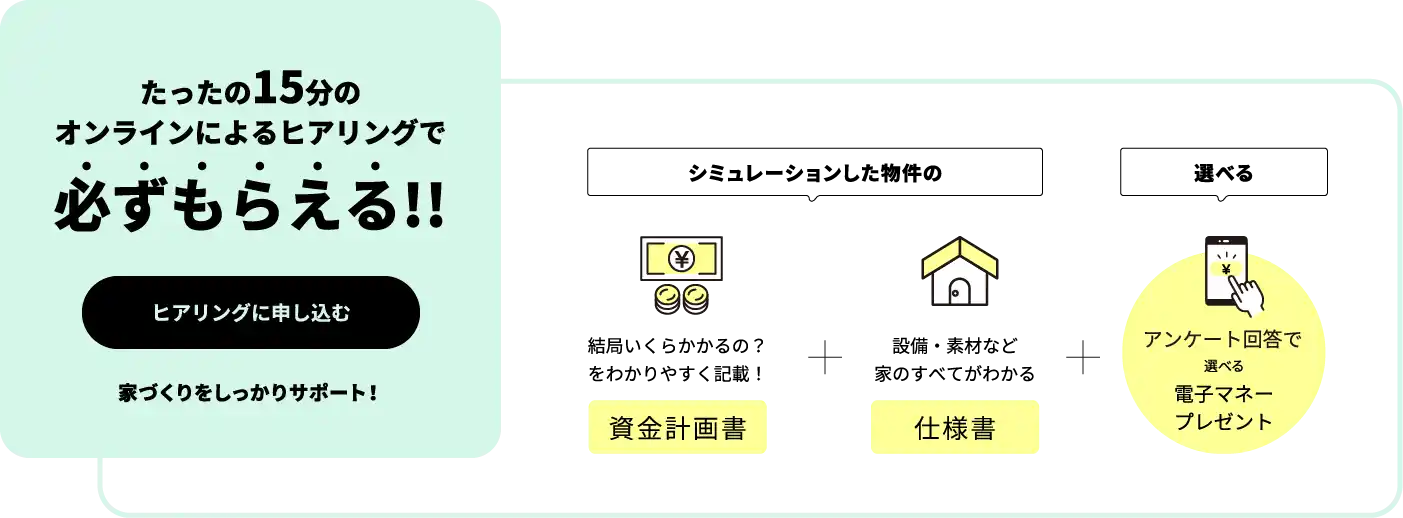 15分ヒアリングに申し込む